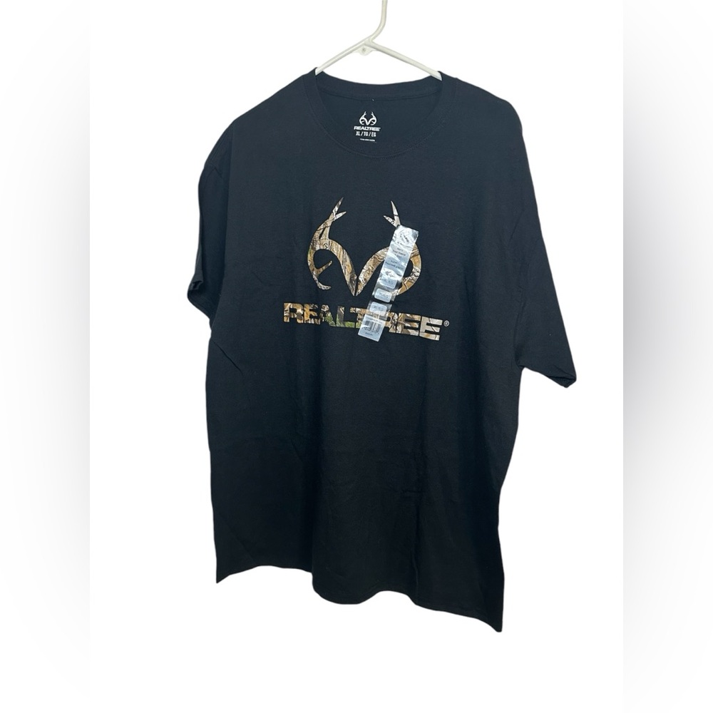 Men’s Black Realtree Short Sleeve Shirt Size XL